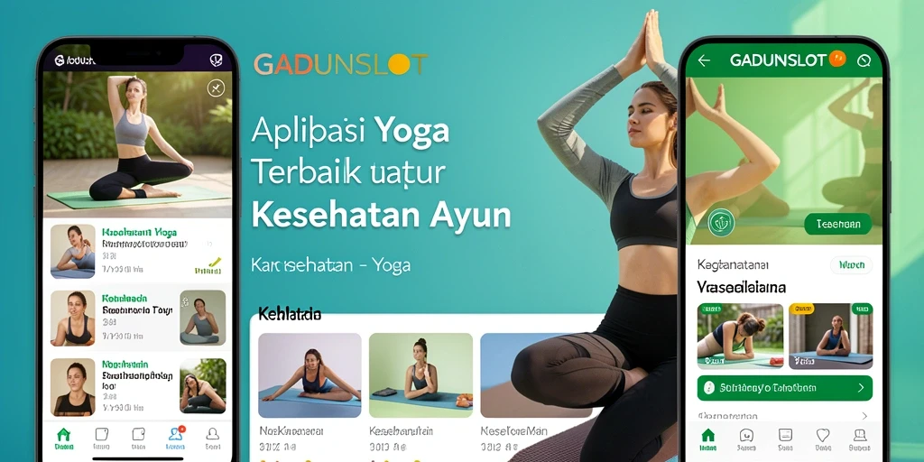Tampilan antarmuka GADUNSLOT dengan berbagai fitur latihan Yoga.