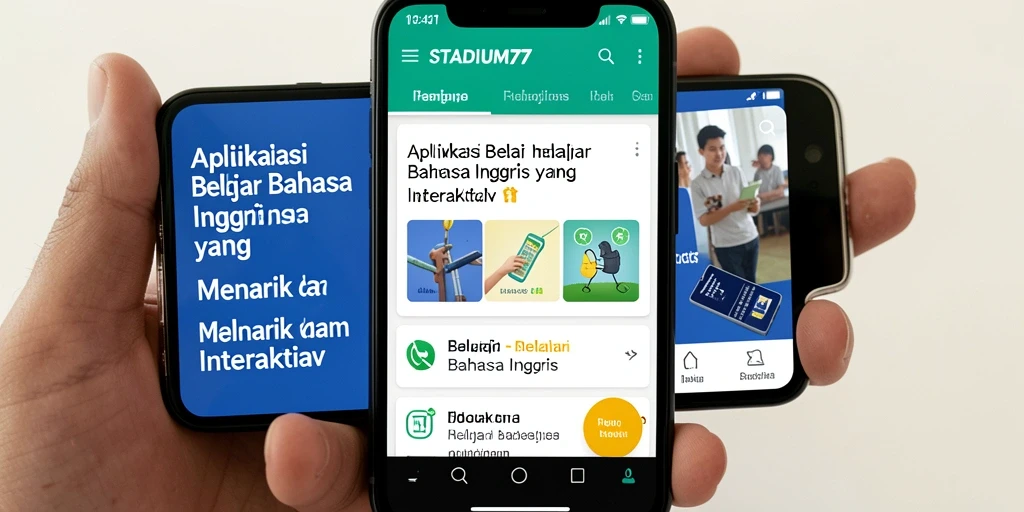 Antarmuka aplikasi STADIUM77 yang menarik dan intuitif.