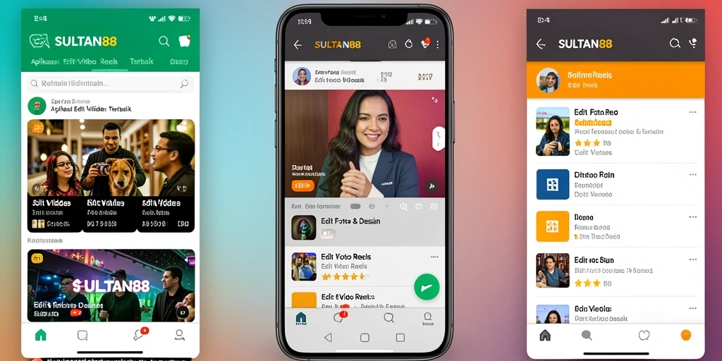 Screenshot utama SULTAN88 menampilkan antarmuka pengeditan video yang intuitif.