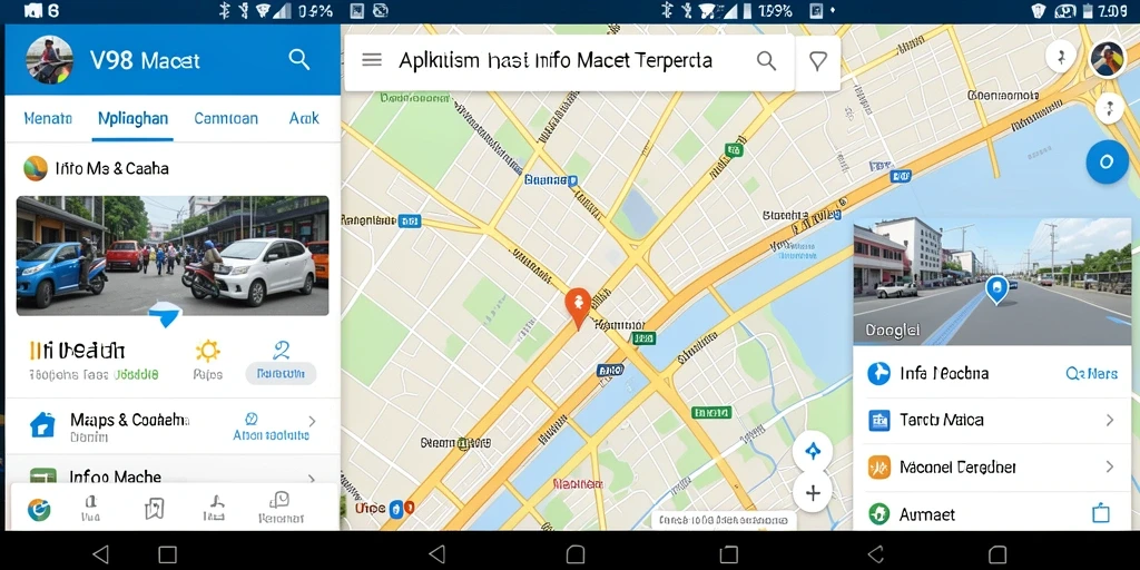 Tampilan antarmuka aplikasi V98 yang informatif dan mudah digunakan.